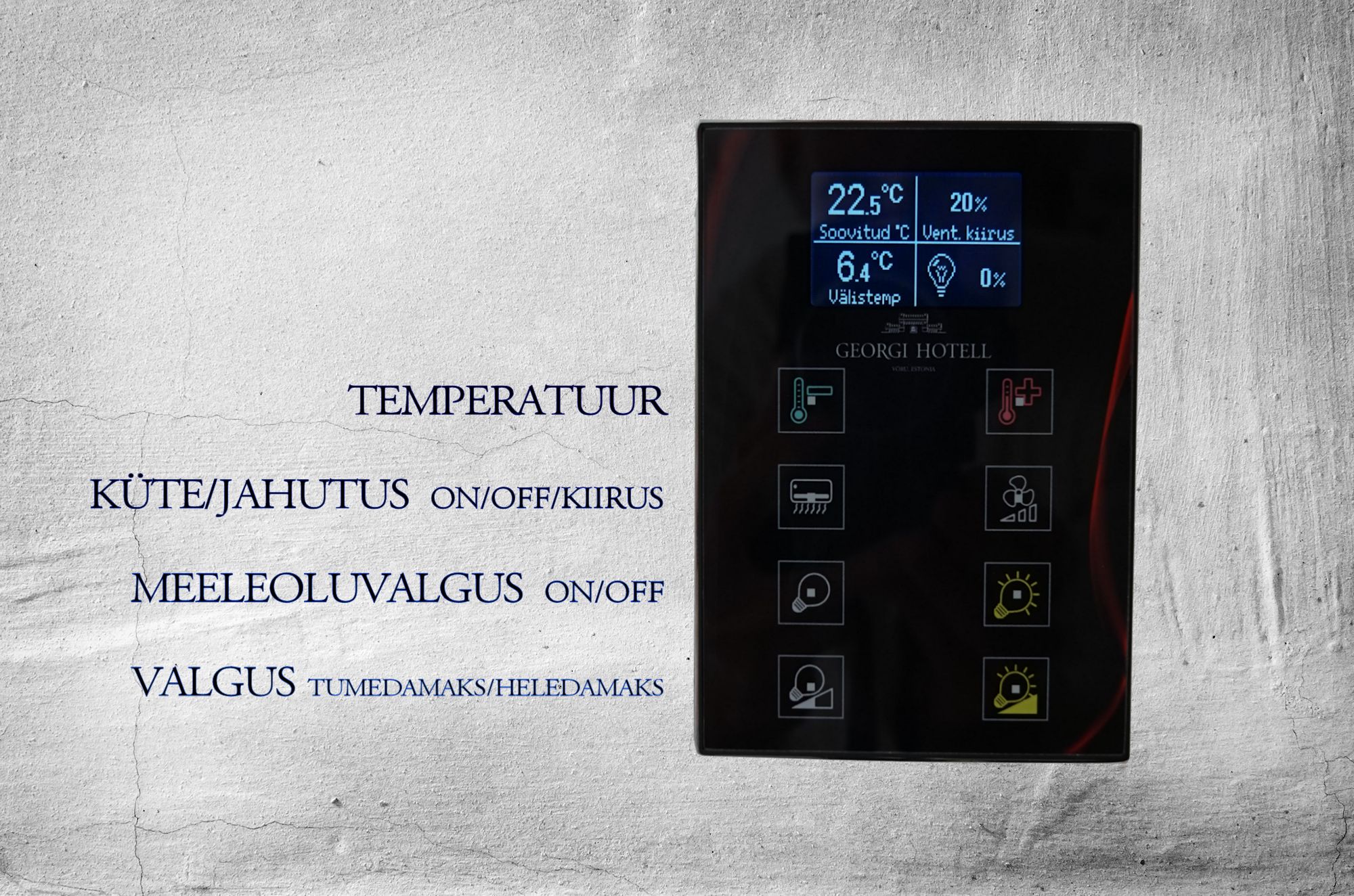 Tubades KNX puuteekraanid