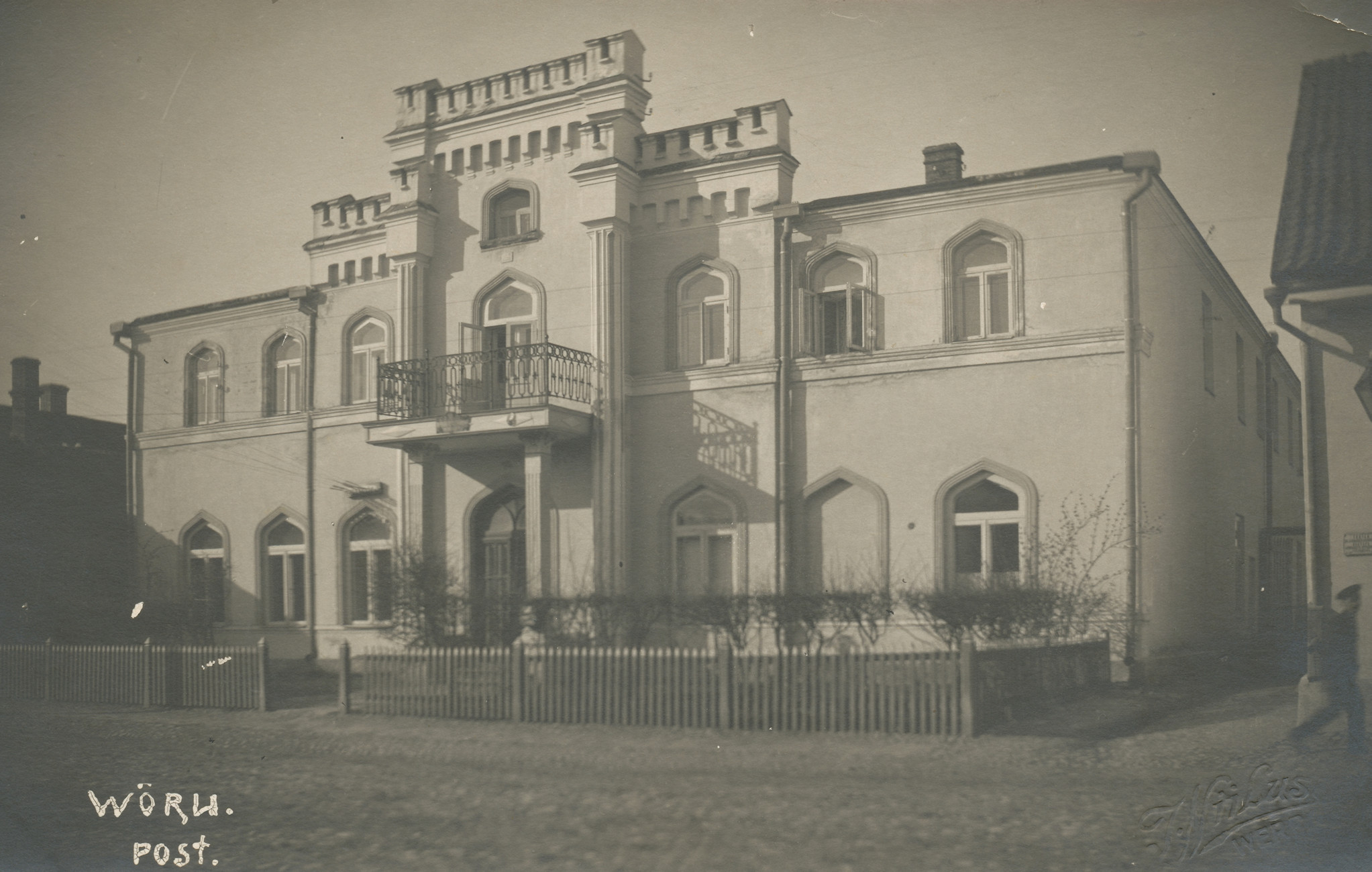 In 1912 it was built to two-storey house